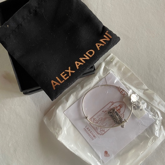 Alex and Ani Lakshmi silver bangle bracelet - Picture 4 of 4